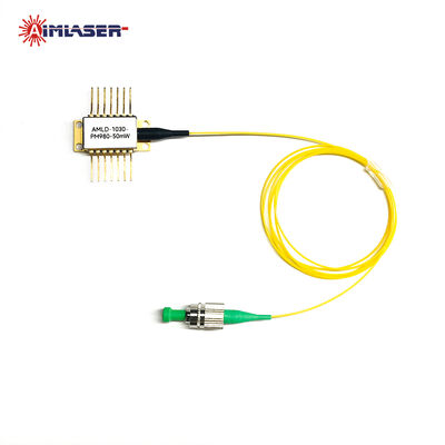 1310nm 1550nm DFB Butterfly Package وحدة ثنائي الليزر المرتبطة بالألياف مع TEC ومعزول بصري (سائق اختياري)